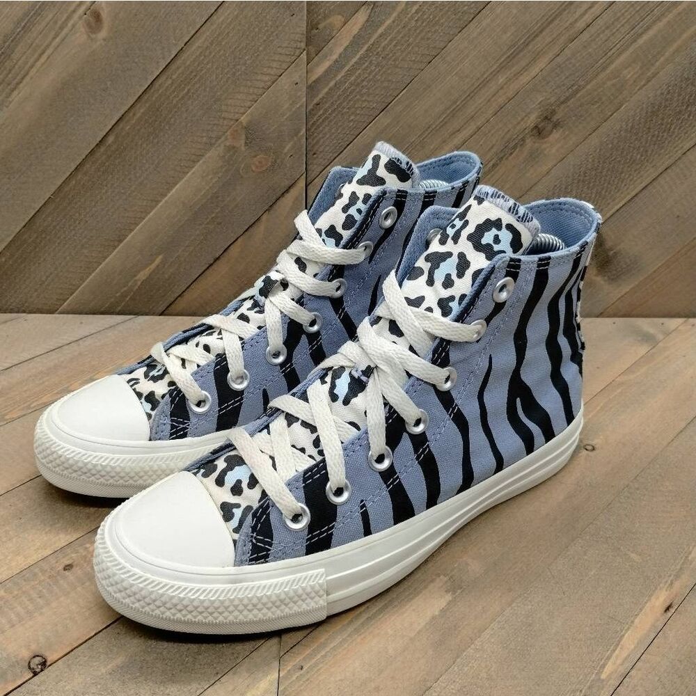 Converse Chuck Taylor All Star‎ Hi Twisted Archive Zebra Print Womens Size 6.5